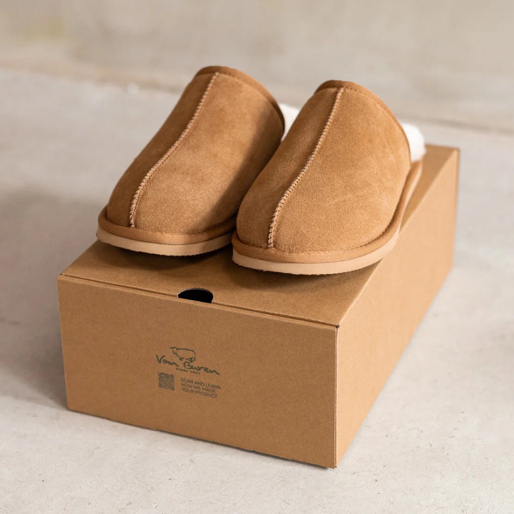 Lamsvacht Slippers - Jaki - Camel