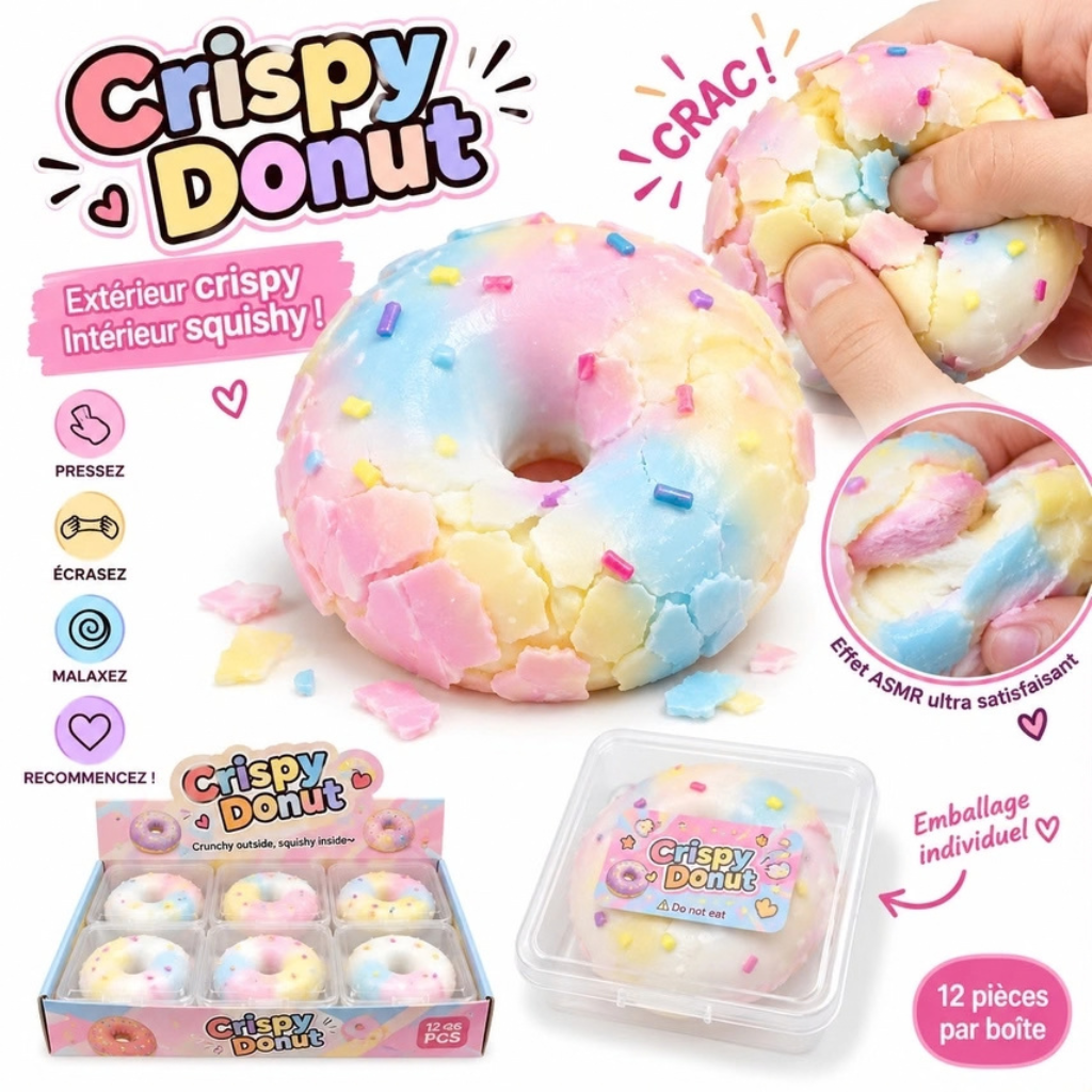 Squishy ASMR Fidget - Crispy Donut