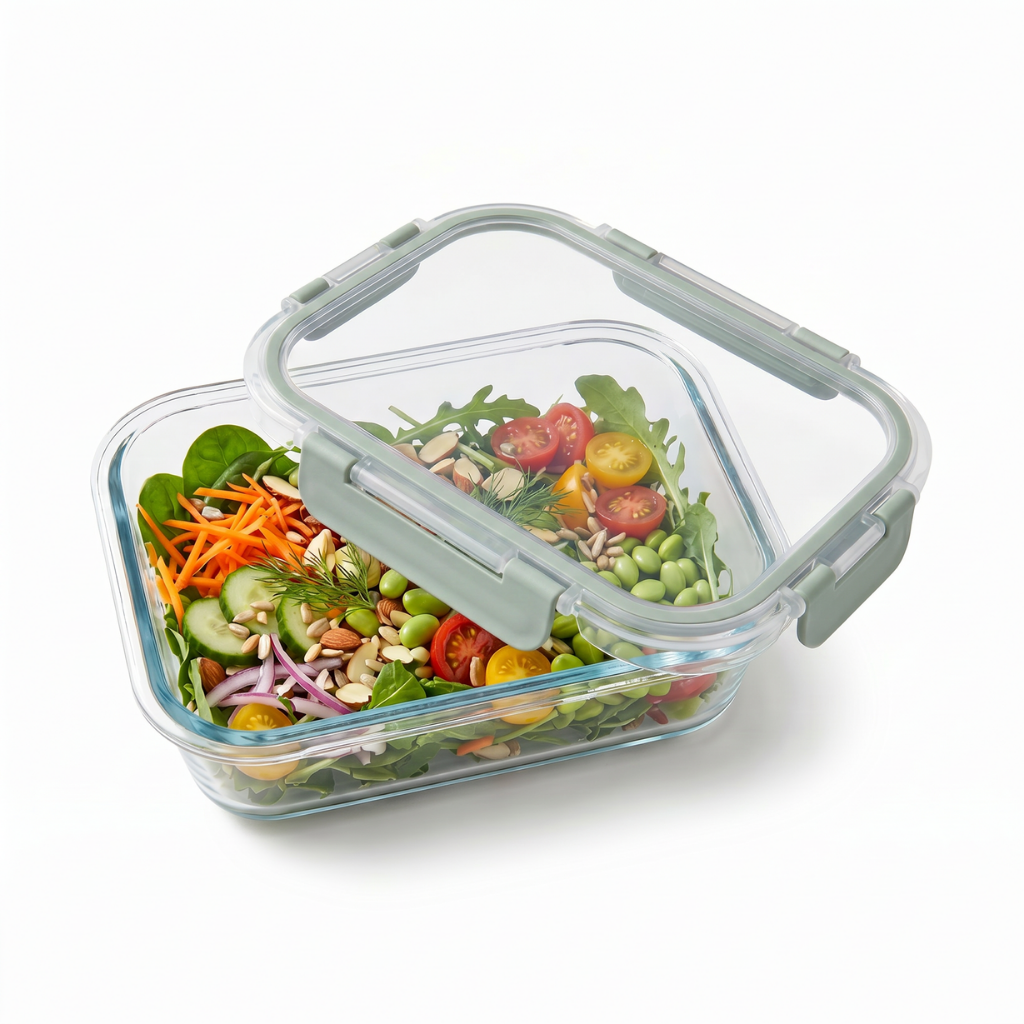 Melii - Glazen bewaarbakjes 630ml - 3 stuks