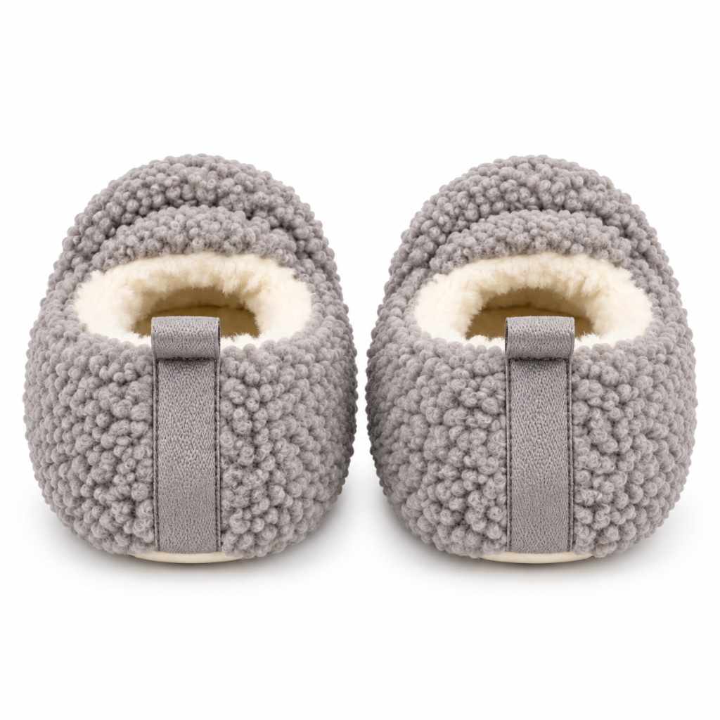 Teddy pantoffels Famke - Donker grijs