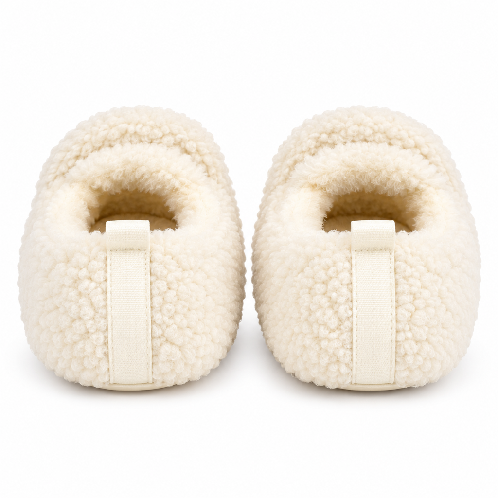 Teddy pantoffels Famke - Dove wit