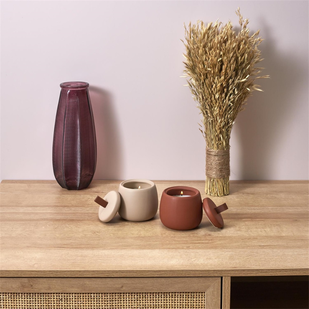 Geurkaars in keramische pot