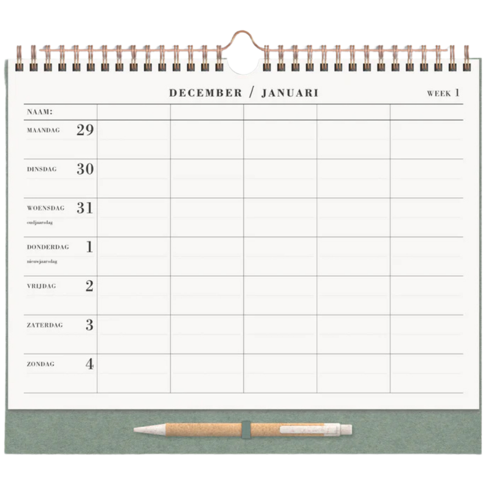 Familieplanner 2026 A4