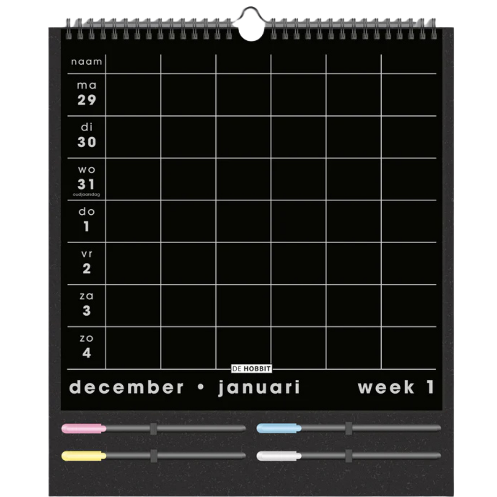 Familieplanner markers 2026 A3
