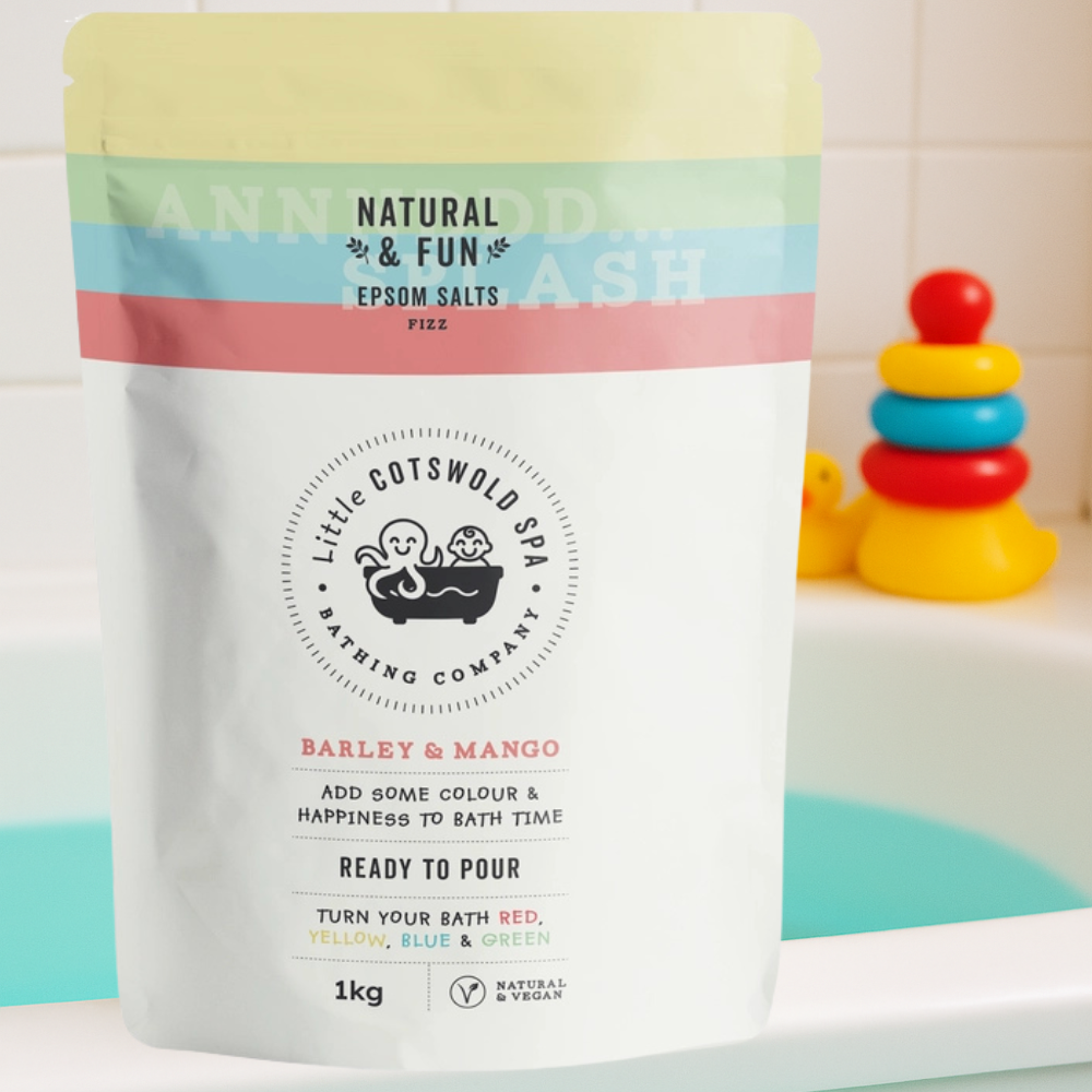 Gekleurd Epsomzout voor kinderen - Barley & Mango 1 kg