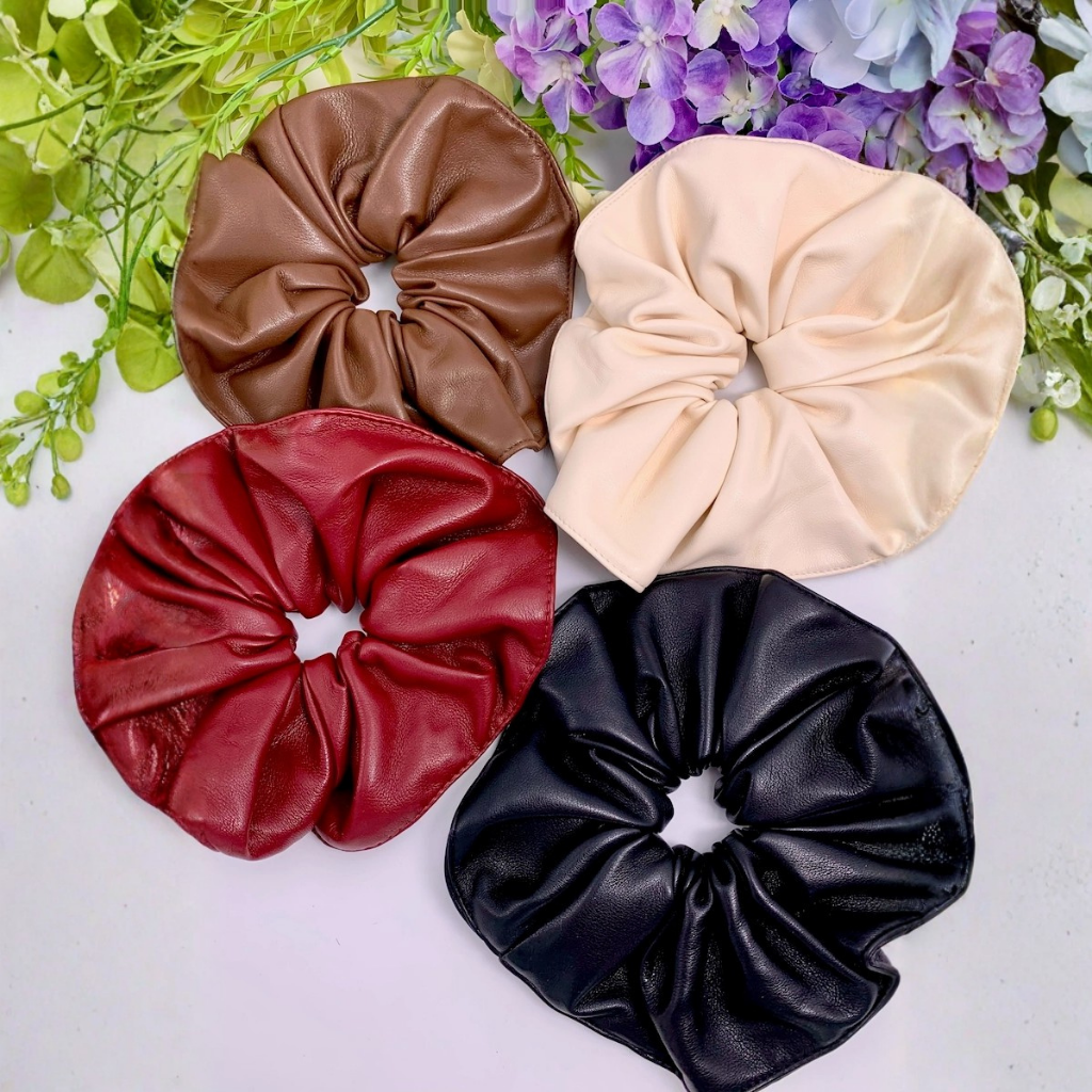 Scrunchie XL van kunstleer