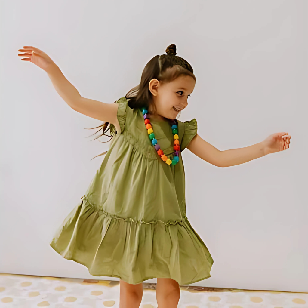 Prinses op de erwt ketting pastel regenboog (Medium)