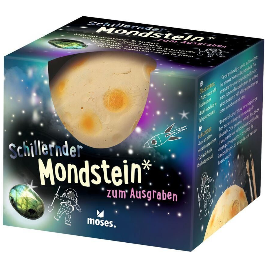 Uithaksetje Maan met labradoriet steen