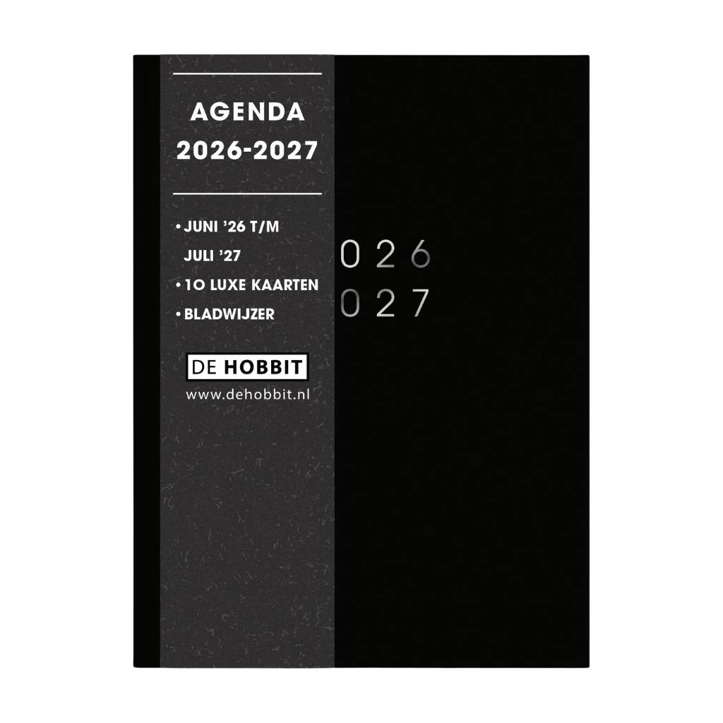 Pocket agenda 2026-2027 A6 Zwart