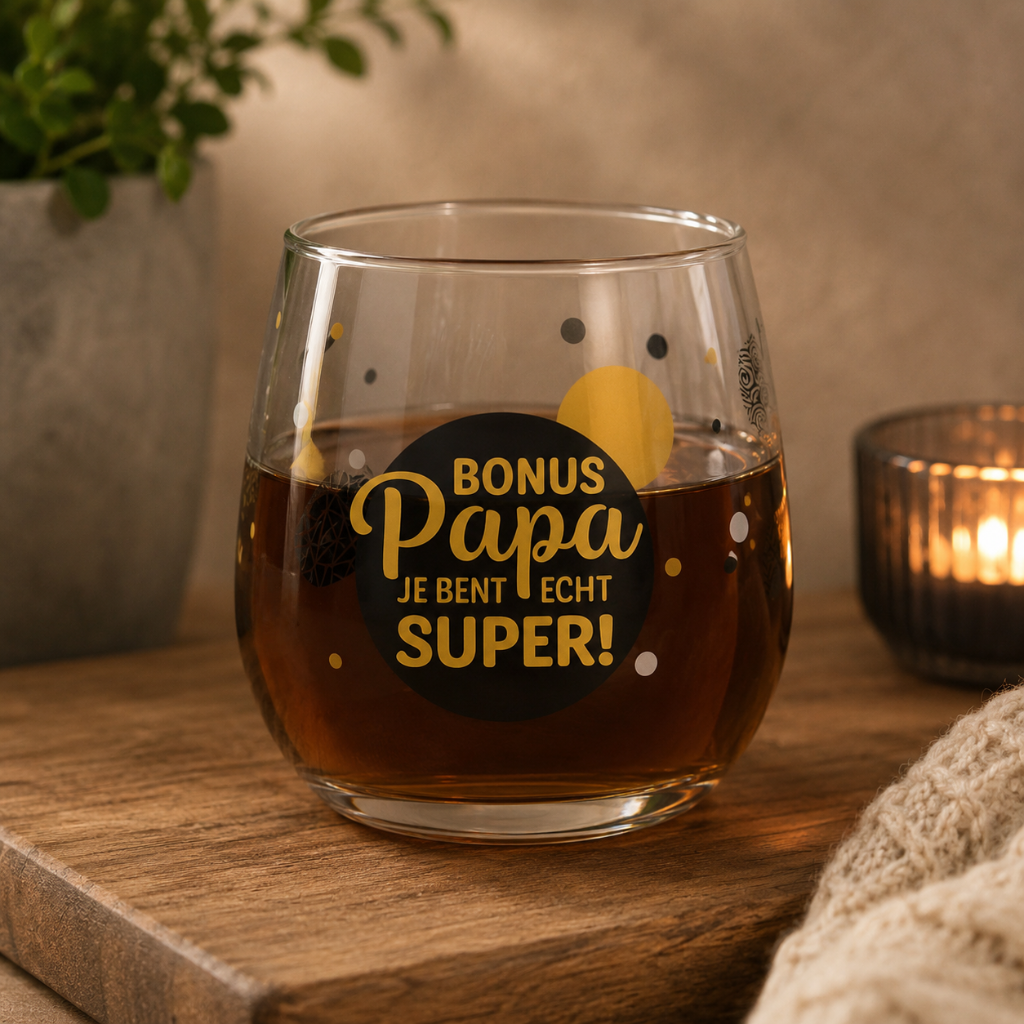 Glas - Bonus papa jij bent echt super!