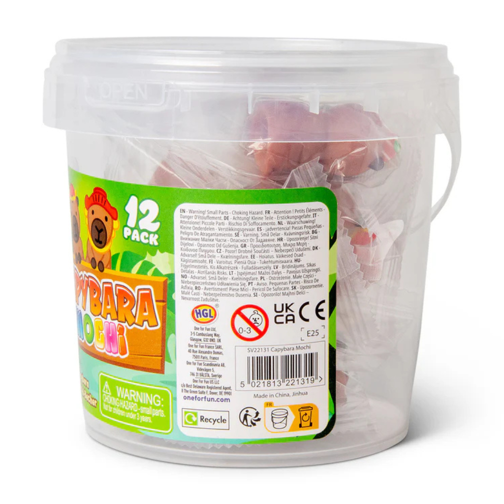Capybara mochi tub - 12 stuks