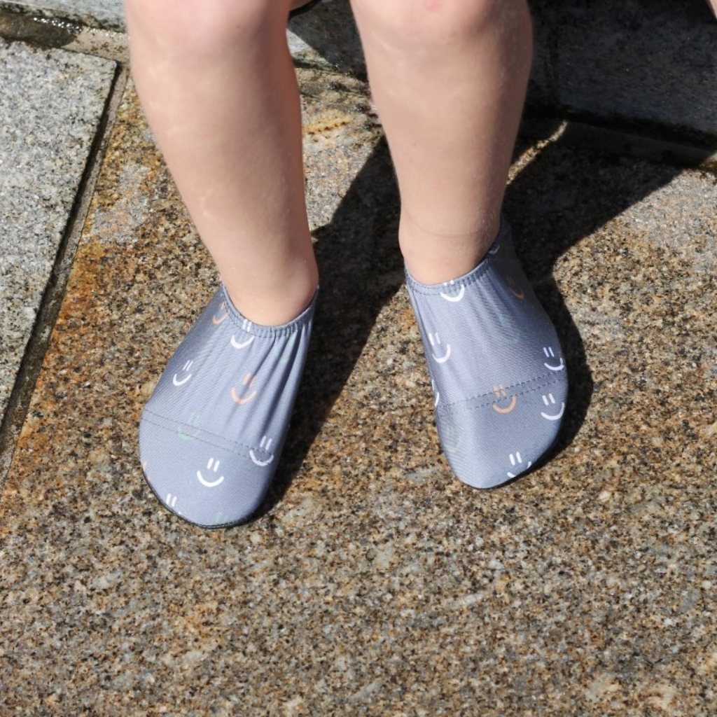 Slipstop antislip waterschoenen voor kinderen - Smiley Grey