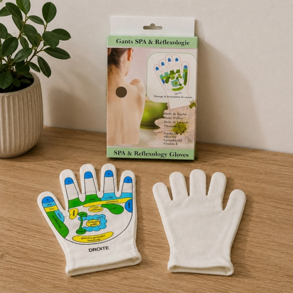 Reflexologie handschoenen met hydraterende gel