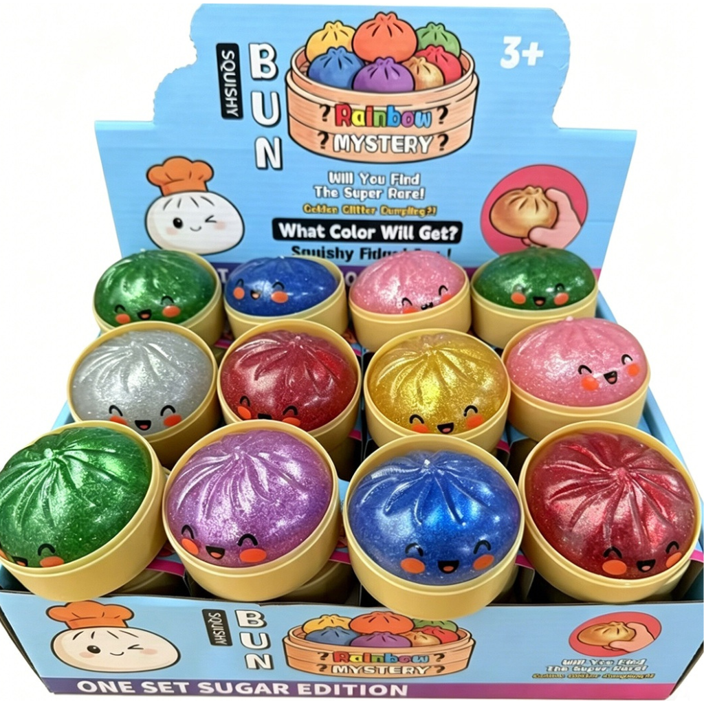 Mystery Squishy dumpling Fidget - Glitter SMALL (5cm)