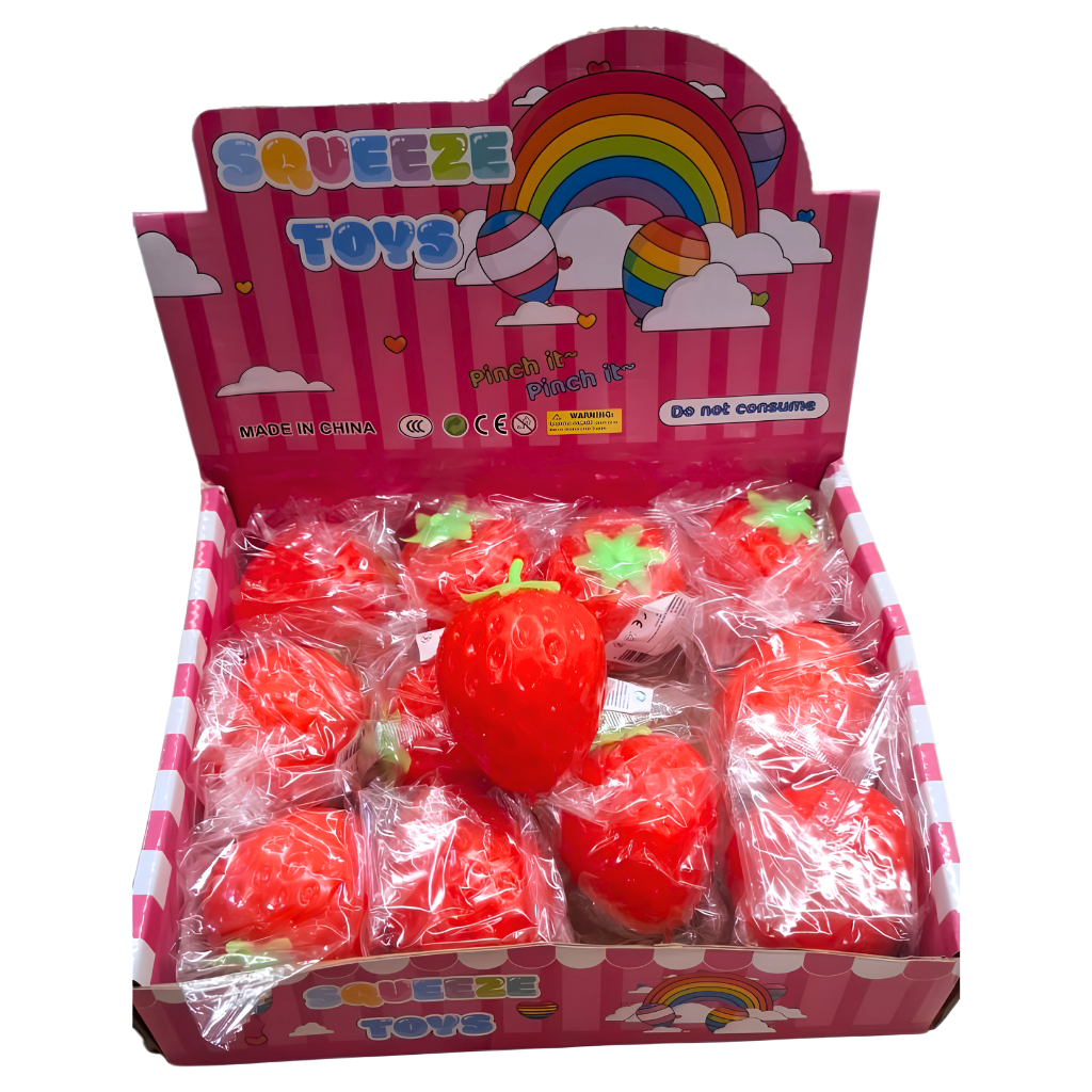 Squishy Aardbei Fidget (7cm)