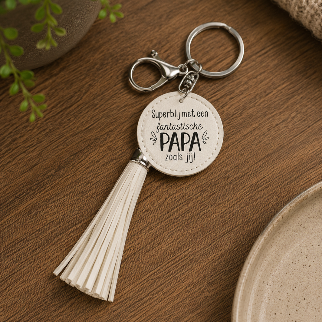 Sleutelhanger tassel - Superblij met een fantastische papa zoals jij!