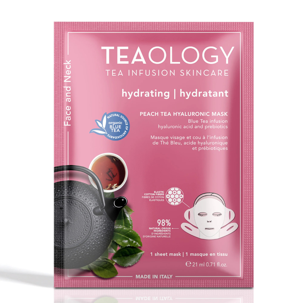 Teaology - Gezichtsmasker Peach Tea Hyaluronic Mask - 1+1 GRATIS