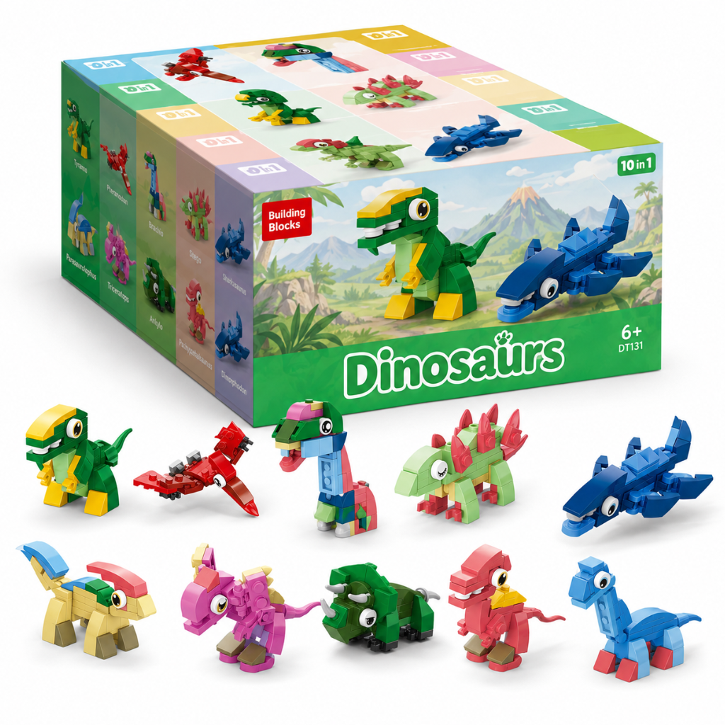 Bouwstenen Dinosaurus - 1 stuk