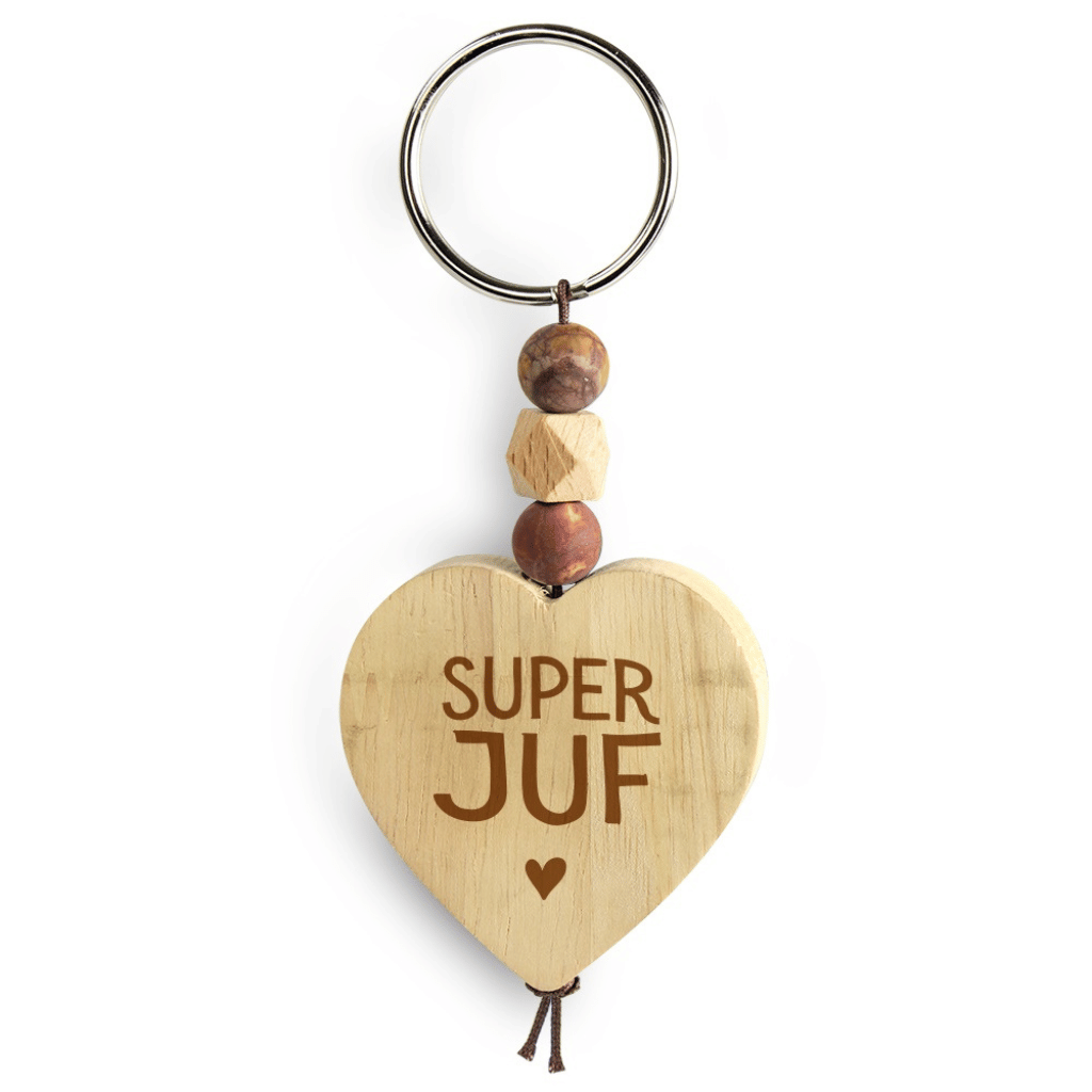 Sleutelhanger Hartje - Super Juf