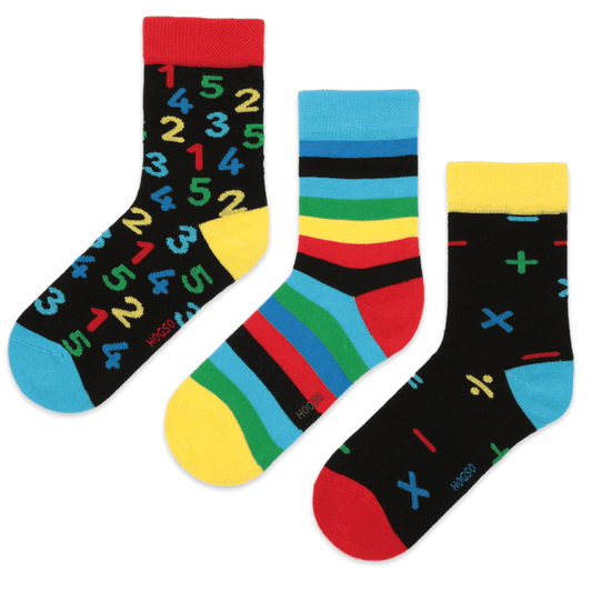 3 Paar sokken - Kleurrijke Rekensom