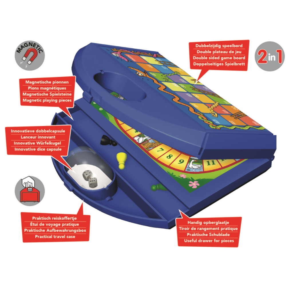 2+1 GRATIS - Reisspellen set Stratego, La Cucaracha, ganzenbord en Slangen & ladders