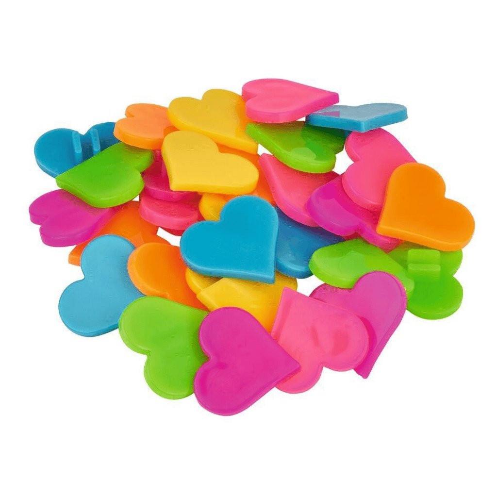 Spaakdecoratie metallic sterren/hartjes