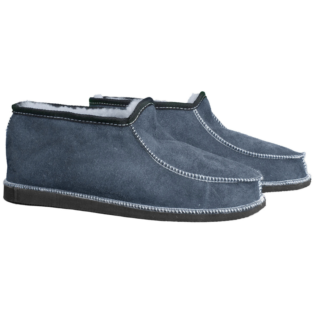 Klassieke Lamsvacht Pantoffel - Heren - Grijs