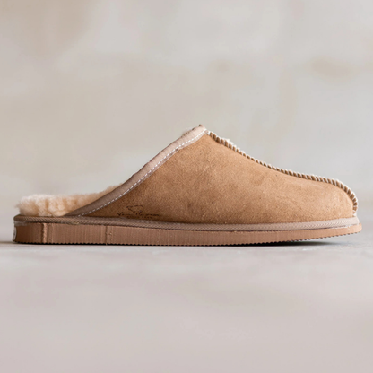 Instap Lamsvacht Pantoffels - Heren - Camel