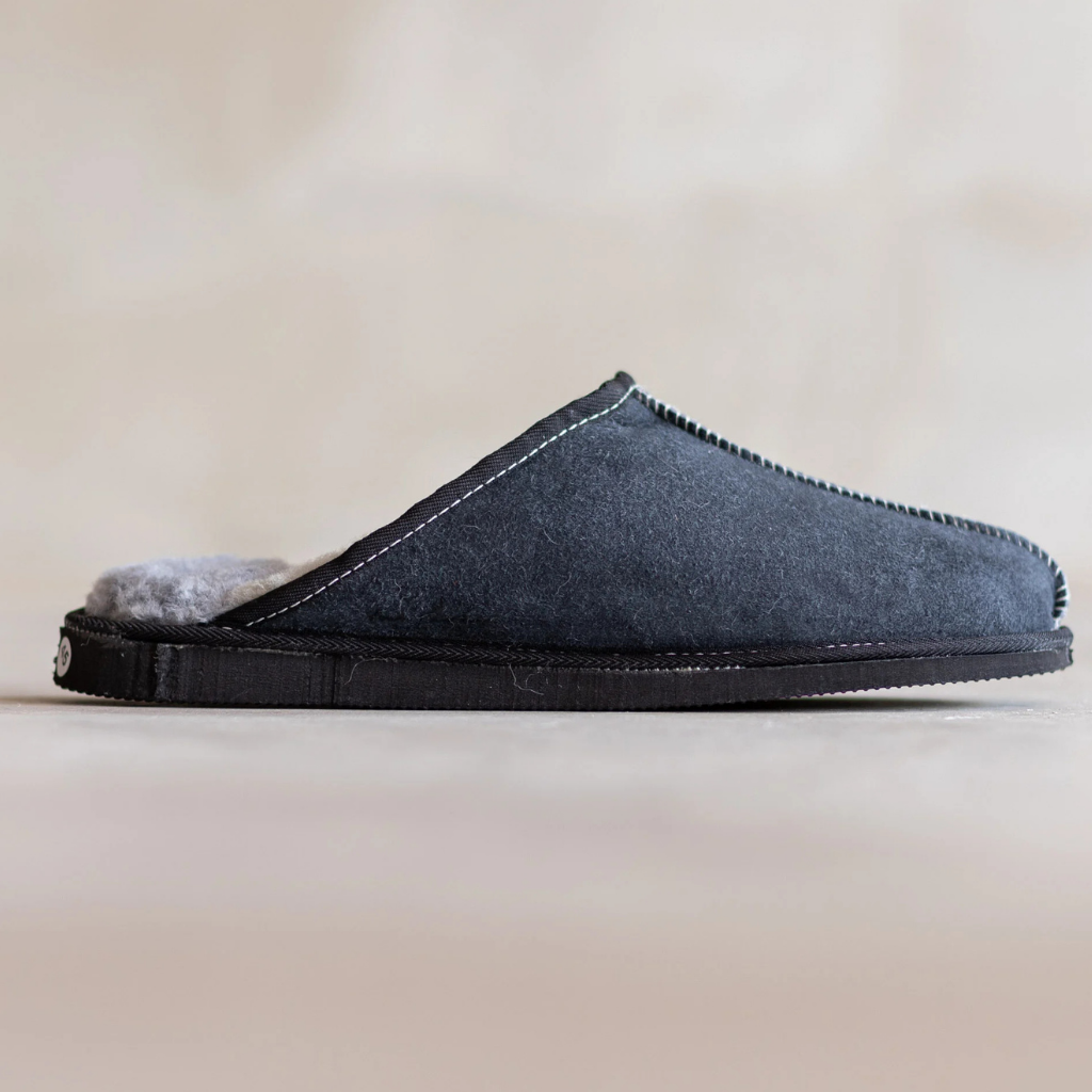 Instap Lamsvacht Pantoffels - Heren - Grijs