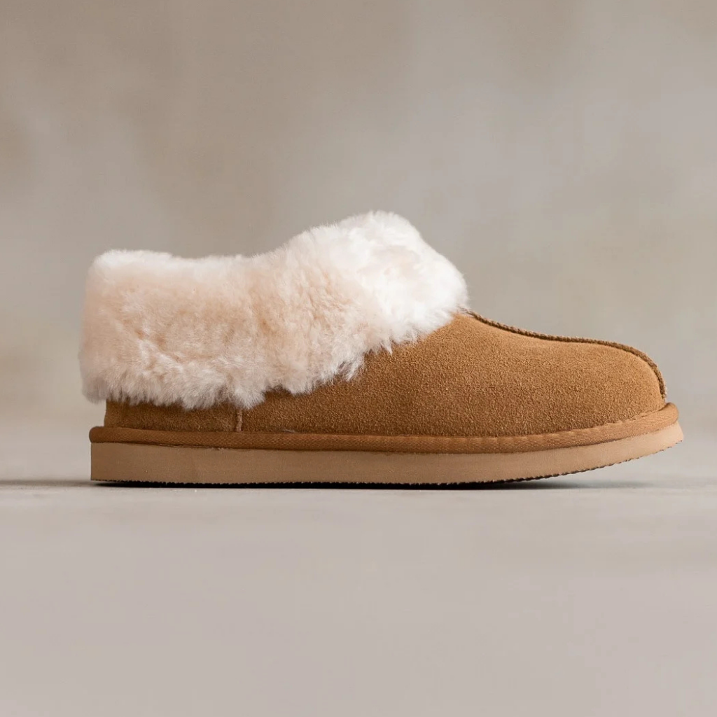 Lamsvacht Pantoffels - Tuula - Camel