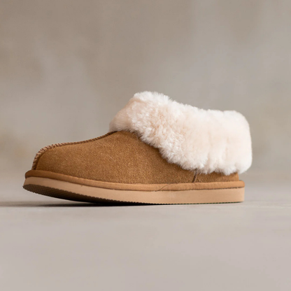 Lamsvacht Pantoffels - Tuula - Camel