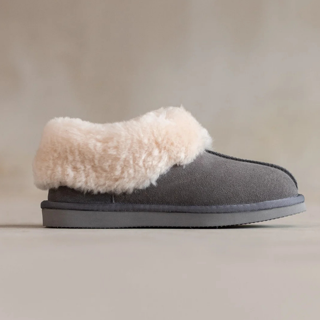 Lamsvacht Pantoffels - Tuula - Grijs
