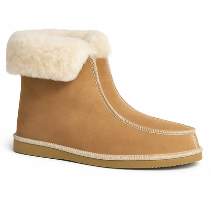 Hoge Lamsvacht Pantoffels - Camel