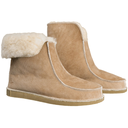 Hoge Lamsvacht Pantoffels - Camel