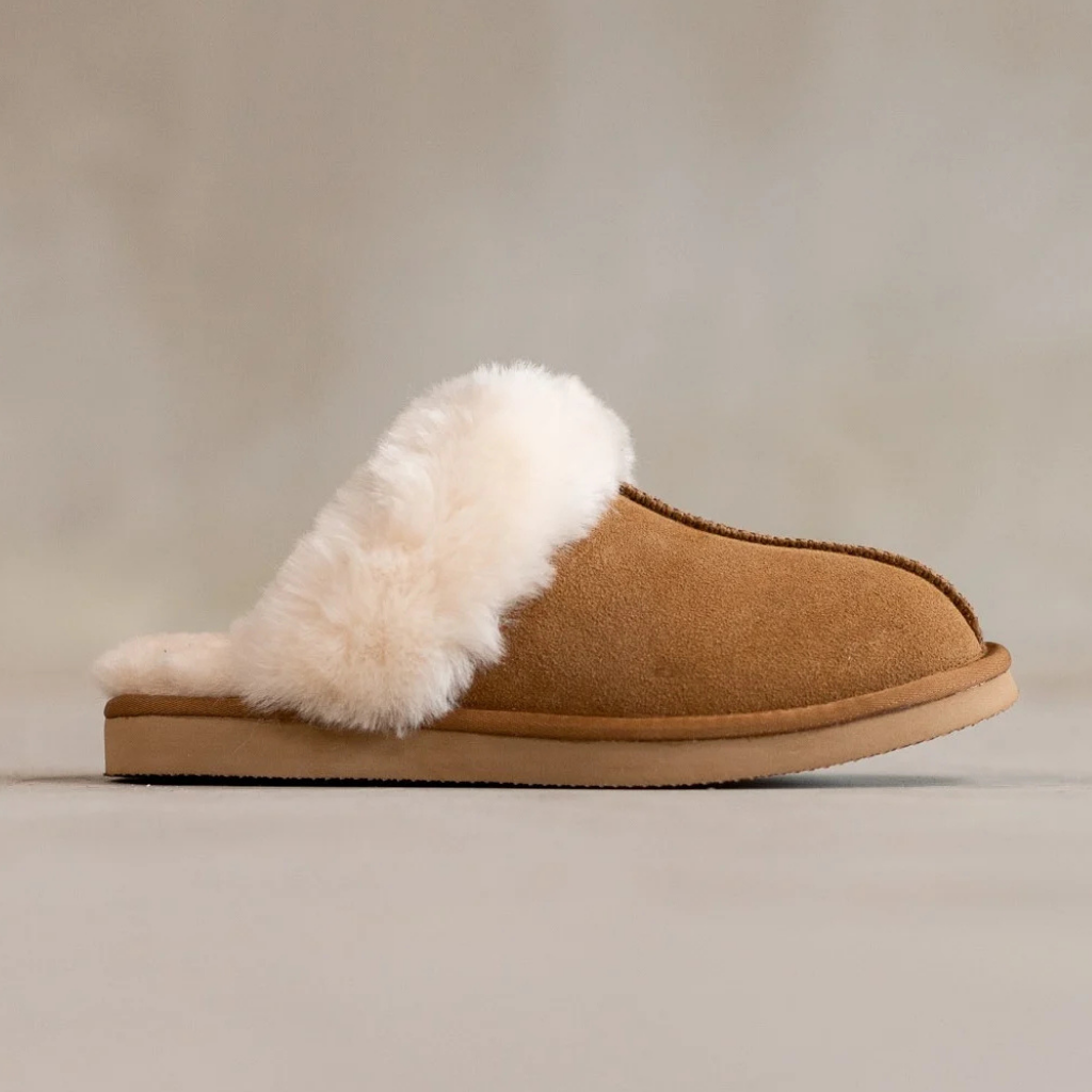 Lamsvacht Slippers - Lumi - Camel
