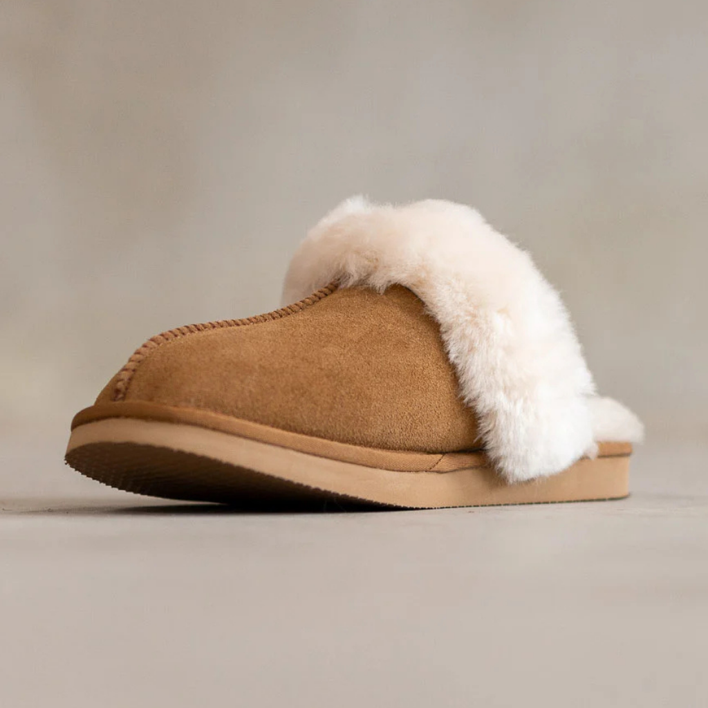 Lamsvacht Slippers - Lumi - Camel