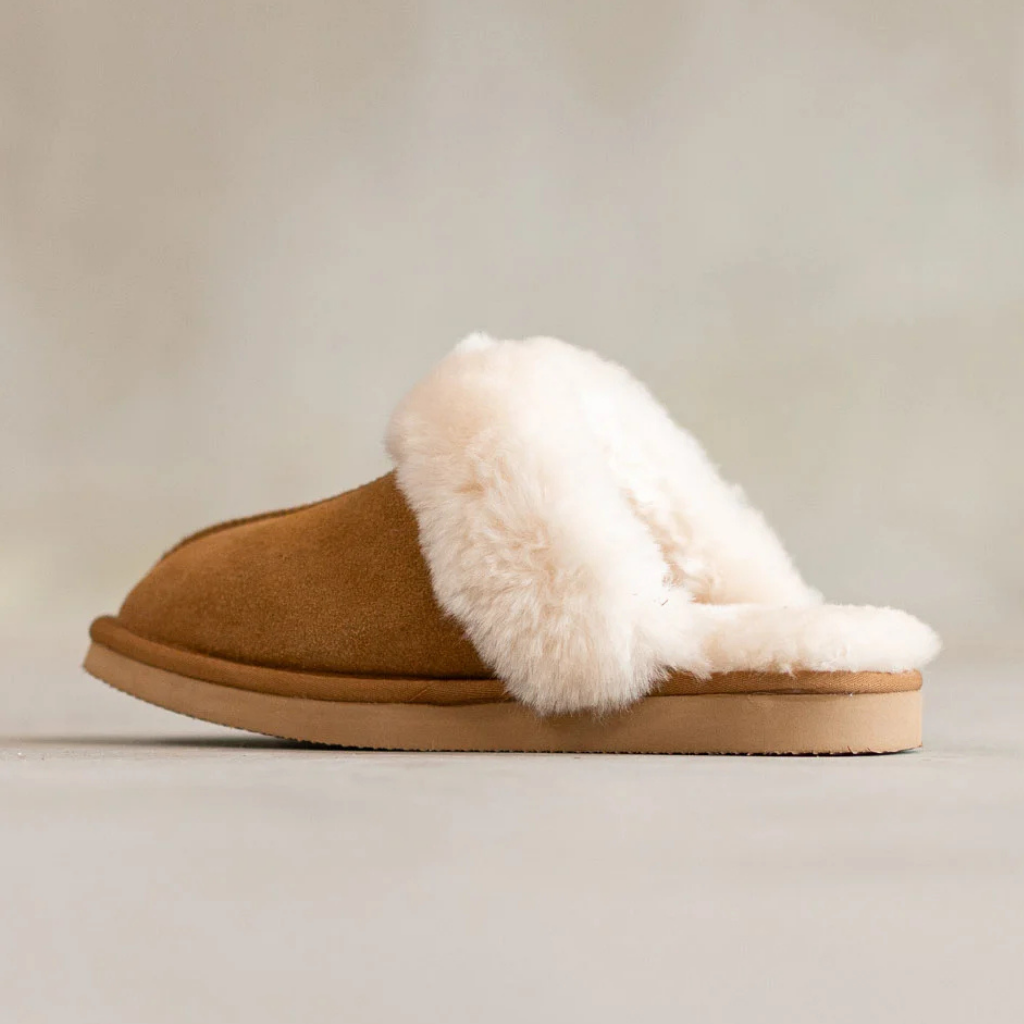 Lamsvacht Slippers - Lumi - Camel