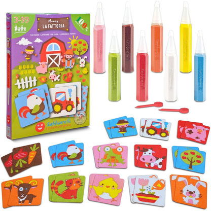 Zandschilderen boerderij memory