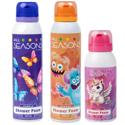 2+1 GRATIS - 2x 4All Seasons Shower Foam 150 ml + 1x Shower Foam 100 ml GRATIS