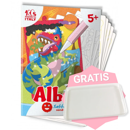Zandschilderen - Tekeningen set + GRATIS transparant onderblad