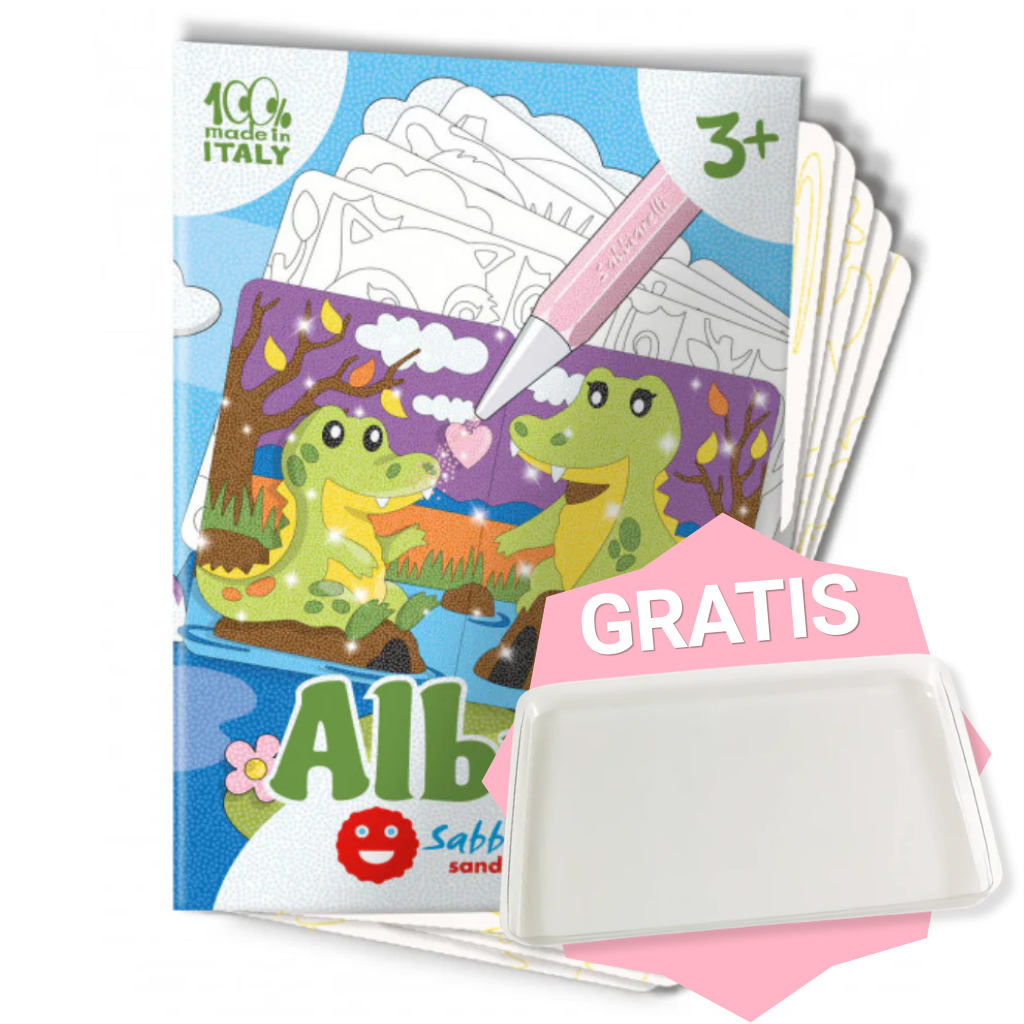Zandschilderen - Tekeningen set + GRATIS transparant onderblad