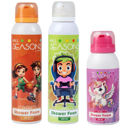 2+1 GRATIS - 2x 4All Seasons Shower Foam 150 ml + 1x Shower Foam 100 ml GRATIS