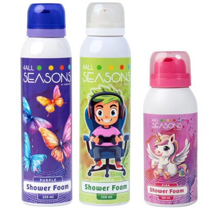 2+1 GRATIS - 2x 4All Seasons Shower Foam 150 ml + 1x Shower Foam 100 ml GRATIS