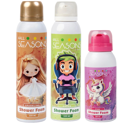 2+1 GRATIS - 2x 4All Seasons Shower Foam 150 ml + 1x Shower Foam 100 ml GRATIS