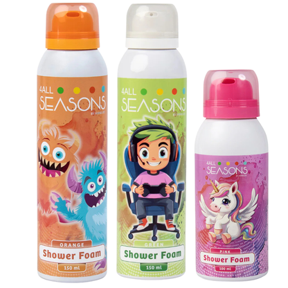 2+1 GRATIS - 2x 4All Seasons Shower Foam 150 ml + 1x Shower Foam 100 ml GRATIS