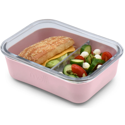 Melii - Glazen bento lunchbox met siliconen sleeve