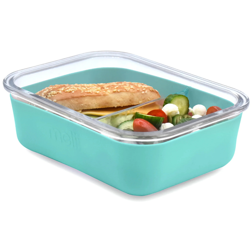 Melii - Glazen bento lunchbox met siliconen sleeve