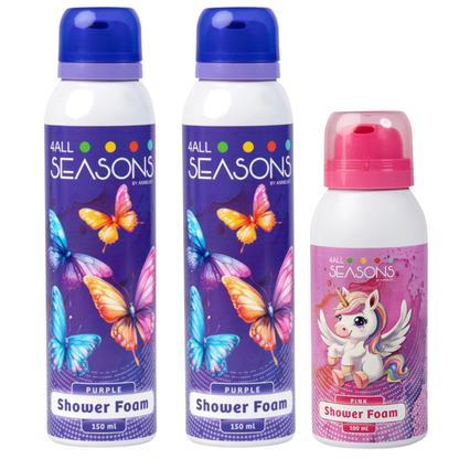 2+1 GRATIS - 2x 4All Seasons Shower Foam 150 ml + 1x Shower Foam 100 ml GRATIS