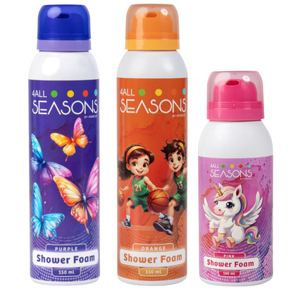 2+1 GRATIS - 2x 4All Seasons Shower Foam 150 ml + 1x Shower Foam 100 ml GRATIS