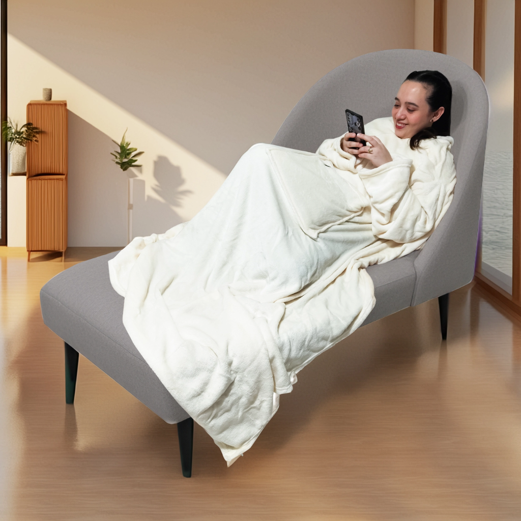 Verwarmde deken met mouwen